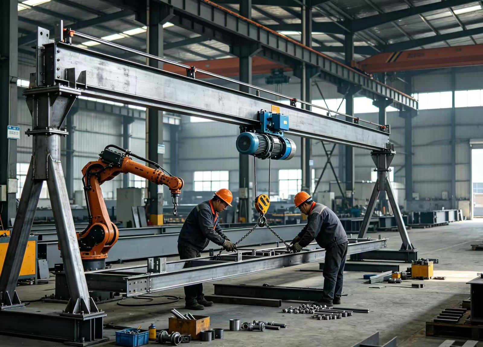 China crane manufacturer factory workshop